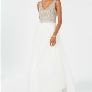 Adrianna Papell Ivory Long Dress